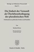 Hesse |  Die Einheit der Vernunft als Überlebensbedingung der pluralistischen Welt | eBook | Sack Fachmedien