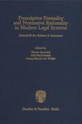 Krawietz / Wright / MacCormick |  Prescriptive Formality and Normative Rationality in Modern Legal Systems. | eBook | Sack Fachmedien