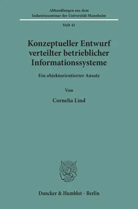 Lind |  Konzeptueller Entwurf verteilter betrieblicher Informationssysteme. | eBook | Sack Fachmedien