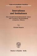 Domrös |  Innovationen und Institutionen. | eBook | Sack Fachmedien