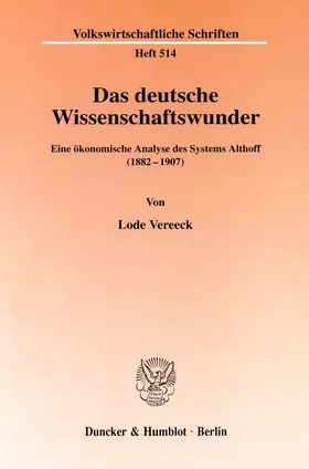 Vereeck |  Das deutsche Wissenschaftswunder | eBook | Sack Fachmedien