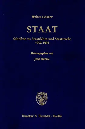 Isensee / Leisner | Staat. | E-Book | www.sack.de