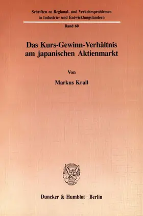 Krall |  Das Kurs-Gewinn-Verhältnis am japanischen Aktienmarkt. | eBook | Sack Fachmedien