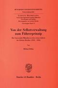 Böhm |  Von der Selbstverwaltung zum Führerprinzip. | eBook | Sack Fachmedien