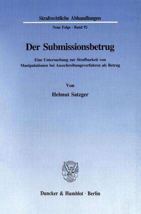 Satzger | Der Submissionsbetrug. | E-Book | sack.de