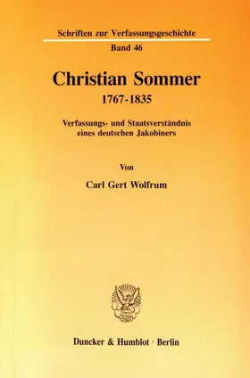 Wolfrum |  Christian Sommer 1767–1835. | eBook | Sack Fachmedien