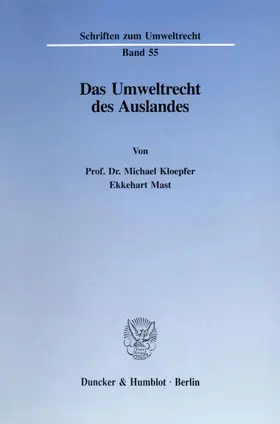 Kloepfer / Mast |  Das Umweltrecht des Auslandes. | eBook | Sack Fachmedien