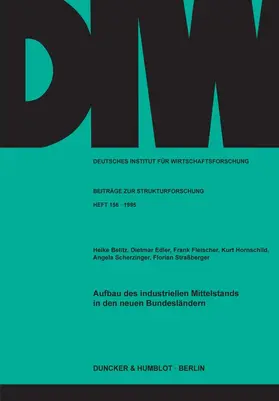 Belitz / Straßberger / Edler |  Aufbau des industriellen Mittelstands in den neuen Bundesländern. | eBook | Sack Fachmedien