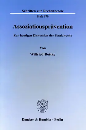 Bottke |  Assoziationsprävention. | eBook | Sack Fachmedien