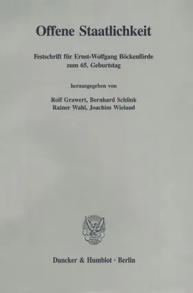 Grawert / Wieland / Schlink |  Offene Staatlichkeit. | eBook | Sack Fachmedien