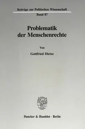 Dietze |  Problematik der Menschenrechte. | eBook | Sack Fachmedien