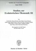 Wagner / Lorenz |  Studien zur Evolutorischen Ökonomik III. | eBook | Sack Fachmedien