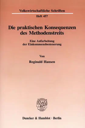 Hansen |  Die praktischen Konsequenzen des Methodenstreits. | eBook | Sack Fachmedien