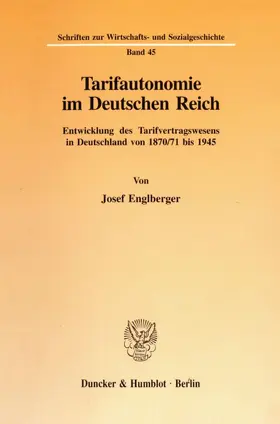 Escheu / Englberger / Felkner |  Tarifautonomie im Deutschen Reich. | eBook | Sack Fachmedien
