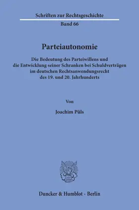 Püls | Parteiautonomie | E-Book | www.sack.de