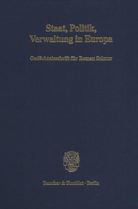 Morsey / Siedentopf / Quaritsch | Staat, Politik, Verwaltung in Europa. | E-Book | sack.de