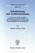 Wolff |  Selbstbelastung und Verfahrenstrennung. | eBook | Sack Fachmedien
