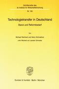 Schmalholz / Reinhard |  Technologietransfer in Deutschland. | eBook | Sack Fachmedien