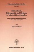 Voßkamp |  Innovationen, Heterogenität und Struktur in Mikro-Makro-Modellen. | eBook | Sack Fachmedien