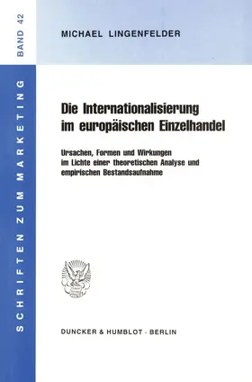 Lingenfelder |  Die Internationalisierung im europäischen Einzelhandel. | eBook | Sack Fachmedien