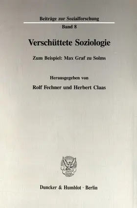 Fechner / Claas |  Verschüttete Soziologie. | eBook | Sack Fachmedien