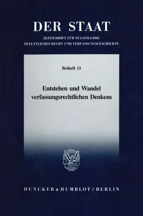  Entstehen und Wandel verfassungsrechtlichen Denkens. | eBook | Sack Fachmedien