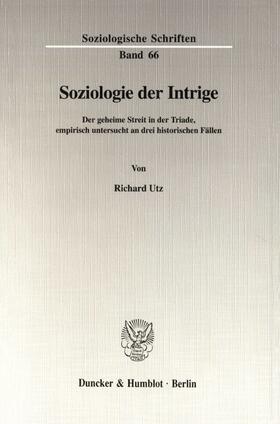 Utz | Soziologie der Intrige. | E-Book | sack.de