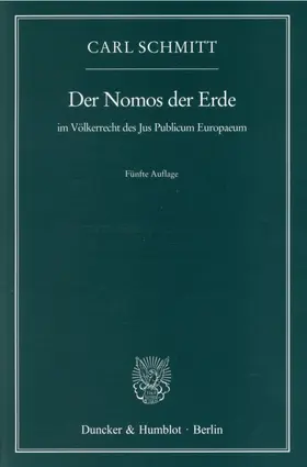 Schmitt |  Der Nomos der Erde | eBook | Sack Fachmedien