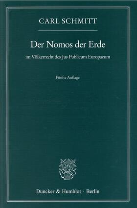 Schmitt | Der Nomos der Erde | E-Book | sack.de