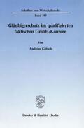 Gätsch |  Gläubigerschutz im qualifizierten faktischen GmbH-Konzern. | eBook | Sack Fachmedien