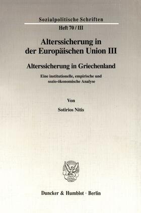 Döring / Nitis / Hauser | Alterssicherung in der Europäischen Union III. | E-Book | sack.de