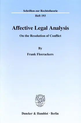 Fleerackers |  Affective Legal Analysis. | eBook | Sack Fachmedien