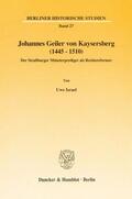 Israel |  Johannes Geiler von Kaysersberg (1445–1510). | eBook | Sack Fachmedien