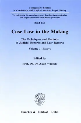 Wijffels |  Case Law in the Making | eBook | Sack Fachmedien