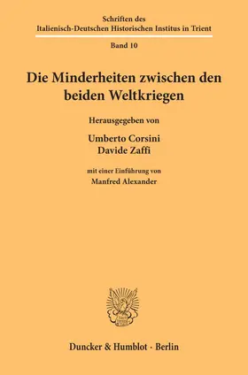 Corsini / Zaffi |  Die Minderheiten zwischen den beiden Weltkriegen. | eBook | Sack Fachmedien