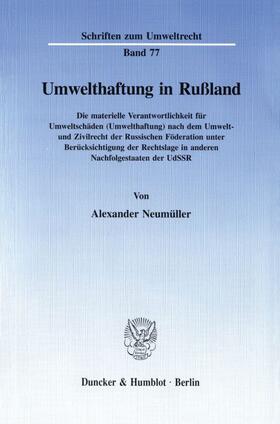 Neumüller |  Umwelthaftung in Rußland. | eBook | Sack Fachmedien