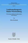 Kirschnek |  Landesmediengesetz Baden-Württemberg. | eBook | Sack Fachmedien