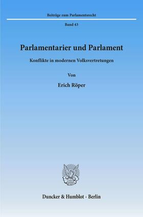 Röper |  Parlamentarier und Parlament. | eBook | Sack Fachmedien