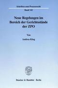 Klug |  Neue Regelungen im Bereich der Gerichtsstände der ZPO. | eBook | Sack Fachmedien