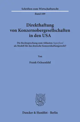 Ochsenfeld |  Direkthaftung von Konzernobergesellschaften in den USA. | eBook | Sack Fachmedien