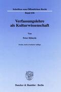 Häberle |  Verfassungslehre als Kulturwissenschaft. | eBook | Sack Fachmedien