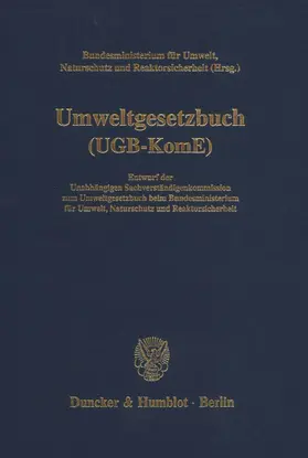  Umweltgesetzbuch (UGB-KomE). | eBook | Sack Fachmedien