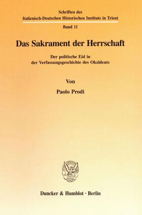 Prodi | Das Sakrament der Herrschaft. | E-Book | sack.de