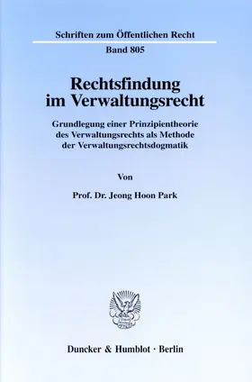 Park | Rechtsfindung im Verwaltungsrecht. | E-Book | www.sack.de