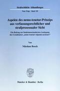 Bosch |  Aspekte des nemo-tenetur-Prinzips aus verfassungsrechtlicher und strafprozessualer Sicht. | eBook | Sack Fachmedien