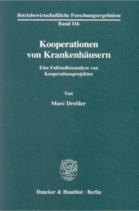 Dreßler |  Kooperationen von Krankenhäusern | eBook | Sack Fachmedien