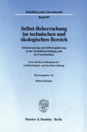 Kloepfer | Selbst-Beherrschung im technischen und ökologischen Bereich. | E-Book | sack.de