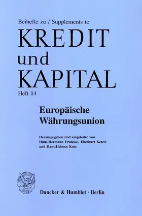 Francke / Kotz / Ketzel |  Europäische Währungsunion. | eBook | Sack Fachmedien