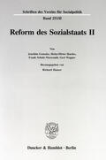 Hauser |  Reform des Sozialstaats II. | eBook | Sack Fachmedien