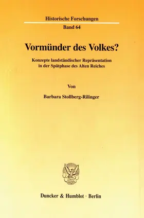 Stollberg-Rilinger |  Vormünder des Volkes? | eBook | Sack Fachmedien